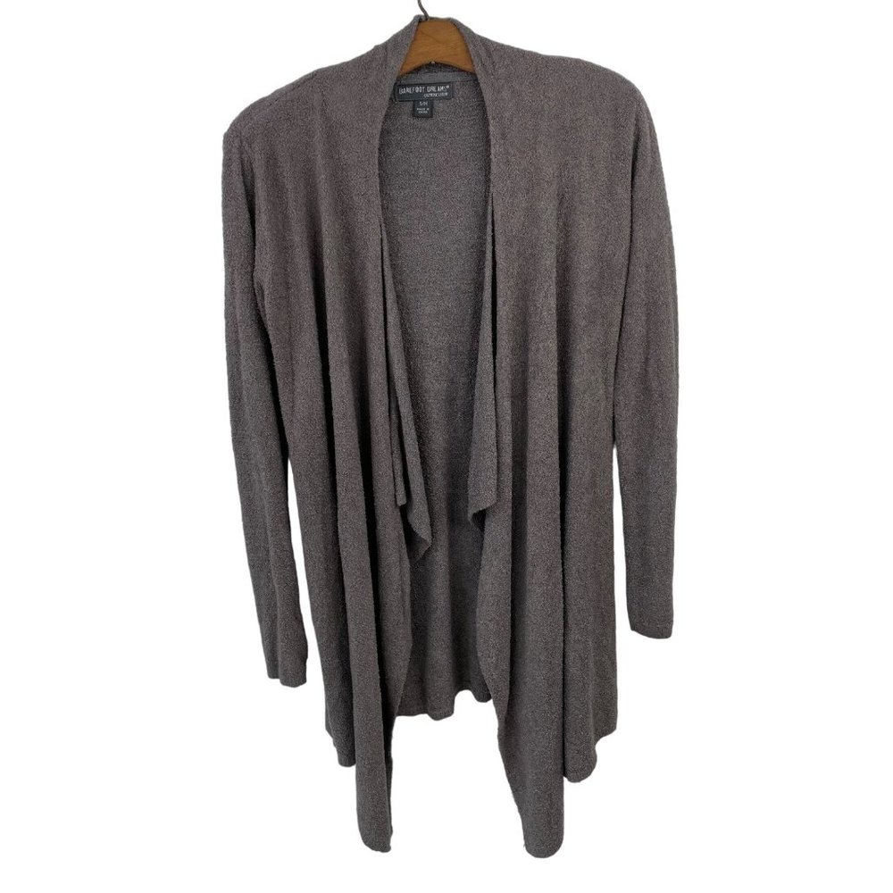 Barefoot Dreams Cozychic Lite Cardigan Womens S/M Asymmetrical Long Sleeve S\M